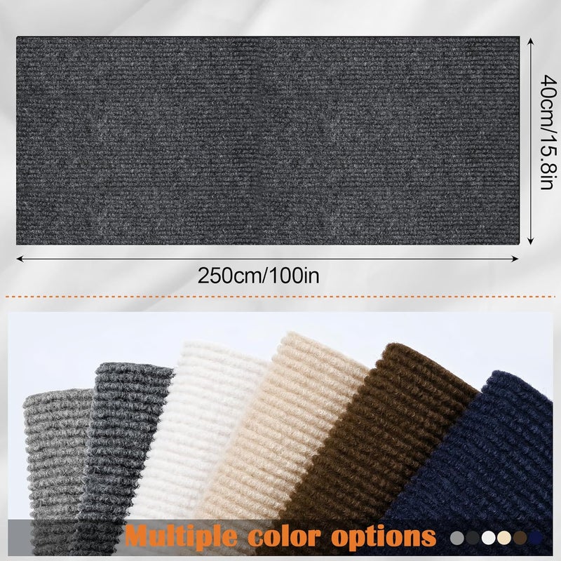 Inchoco Cat Scratch Pad - 100" x 15.8" Trimmable Self-Adhesive Cat Scratch Furniture Protector, Sisal Cat DIY Climbing Couch Protector for Scratch Post Cat Tree Replacement Indoor (Dark Gray) - Image 2